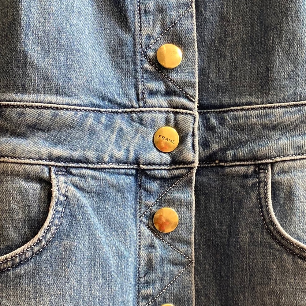 NWOT • Frame Claire Denim Mini Dress - Picture 6 of 8